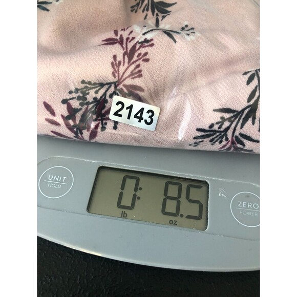 Worthington Pink Floral Cold Shoulder Short Sleeve Blouse Siz XL Raw Hem Stretch - Picture 9 of 9